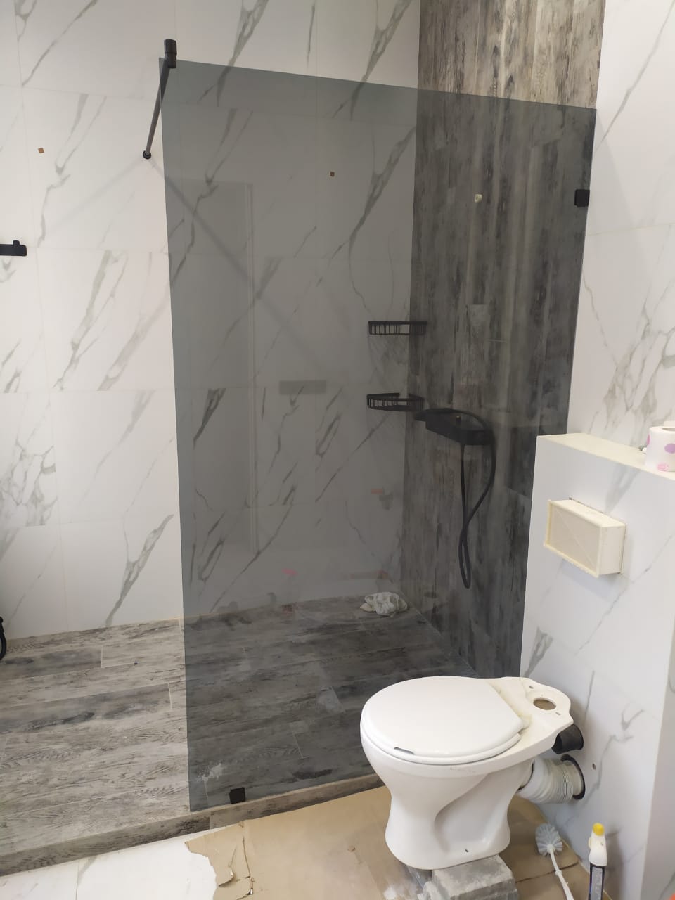 душевая перегородка раздвижная комбинированная